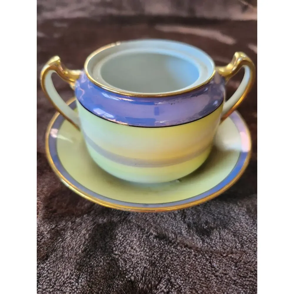 Vintage Noritake Japan Handpainted sugar bowl